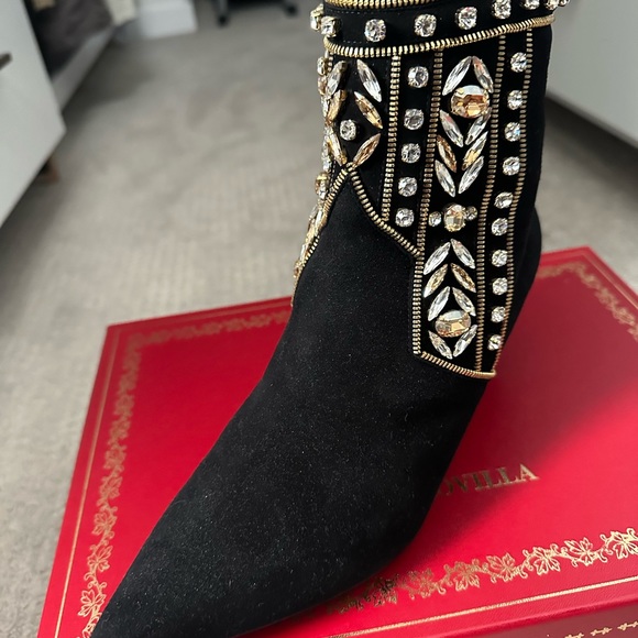 Rene Caovilla Suede Ankle Boots - Picture 3 of 7